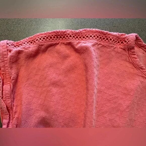 Buffalo David Bitton Front Tie Top | Coral Color | Size Medium - Picture 5 of 10